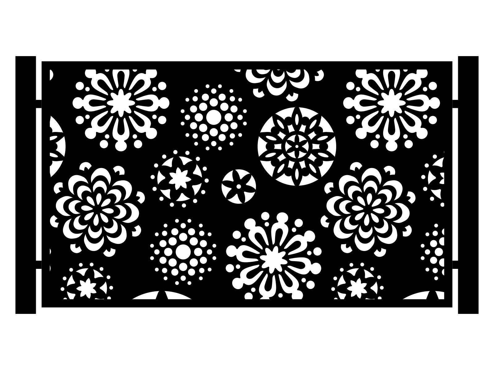 por000-bot10-120-cza Przęsło ogrodzeniowe Valeria 200×120 cm - imagine 1