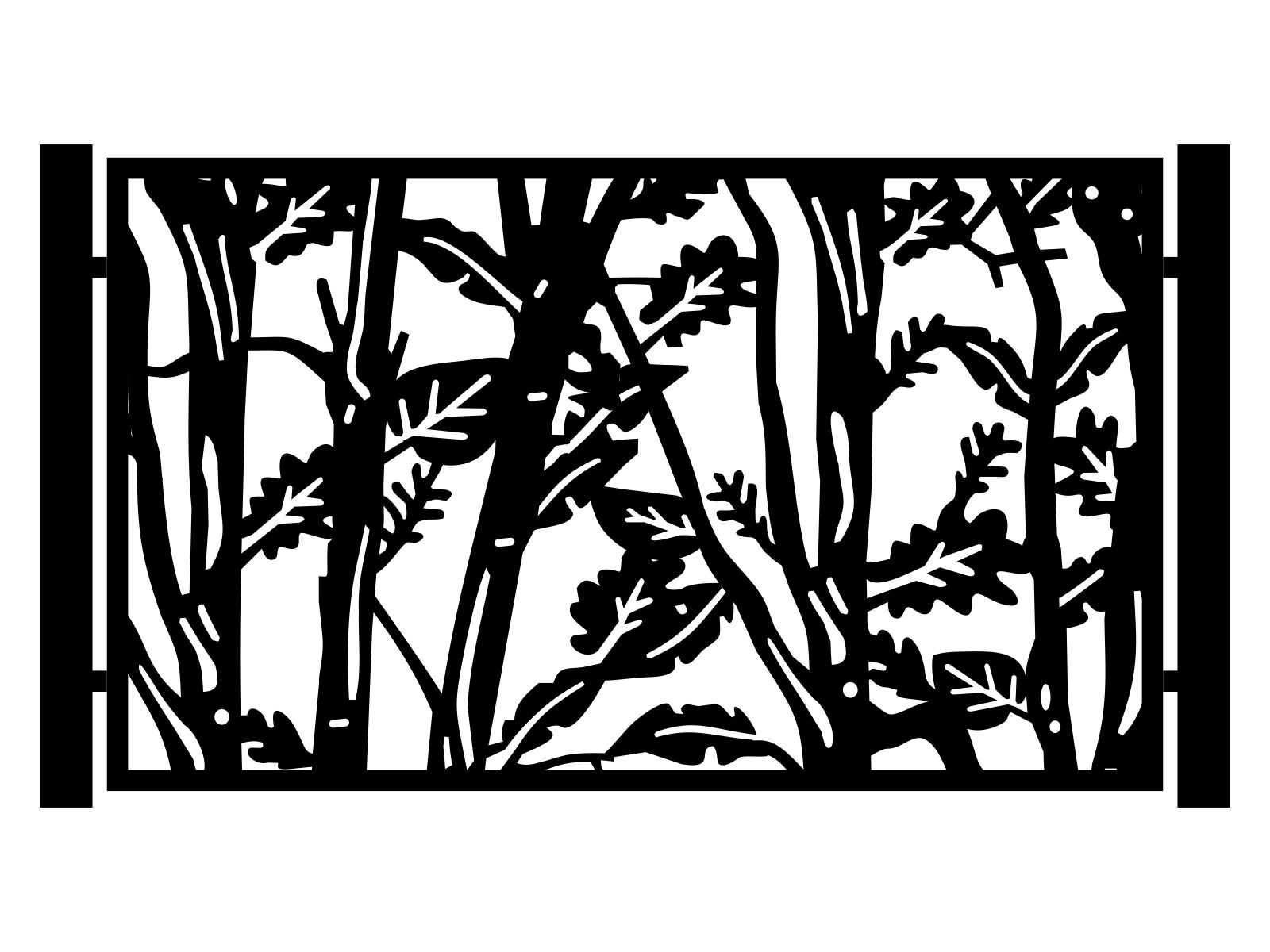 por000-bot26-120-cza Przęsło ogrodzeniowe Serena 200×120 cm - imagine 1