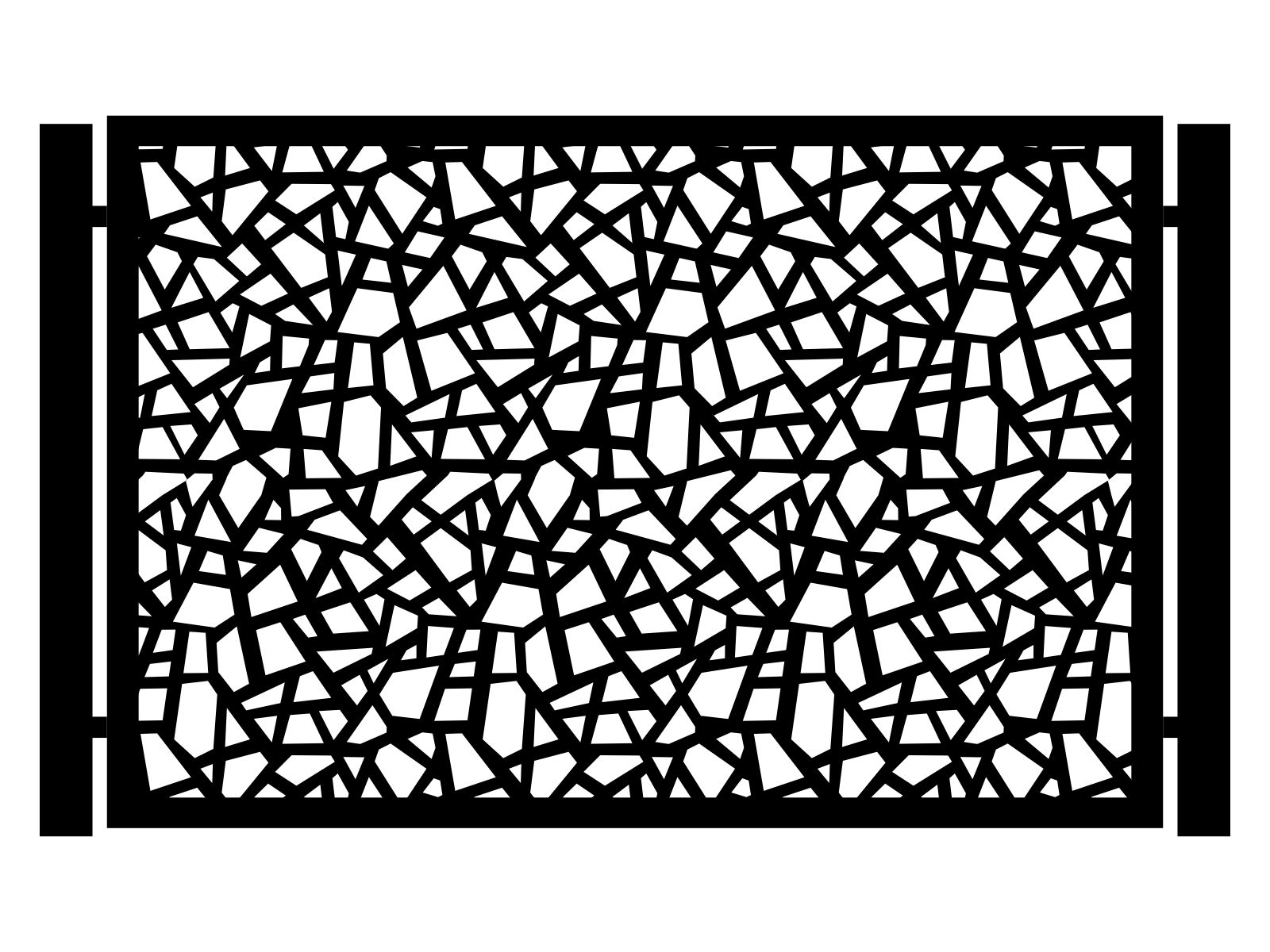 por000-geo17-135-cza Przęsło ogrodzeniowe Zana 200×135 cm - imagine 1