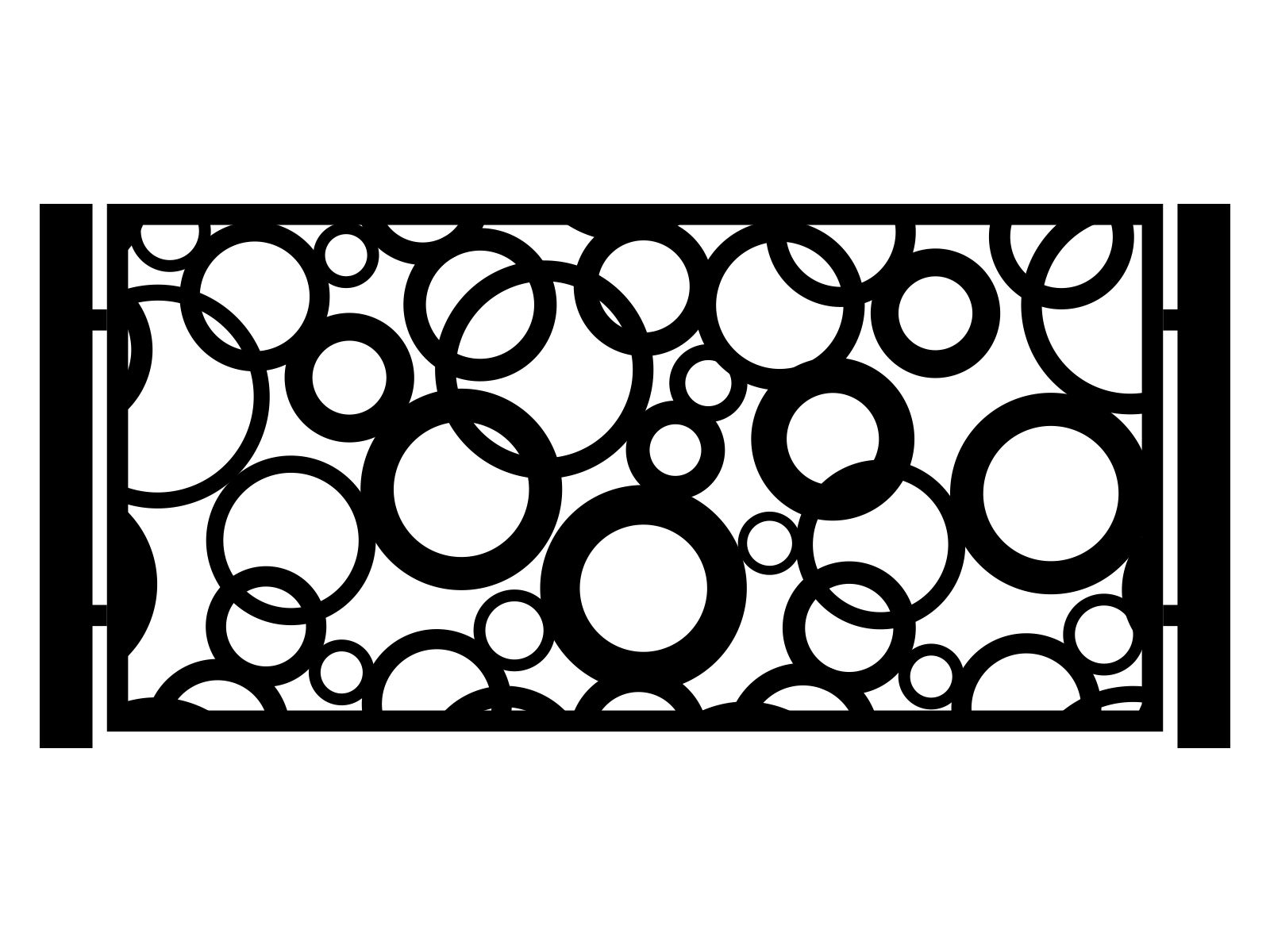 por000-geo24-100-cza Przęsło ogrodzeniowe Felicia 200×100 cm - imagine 1