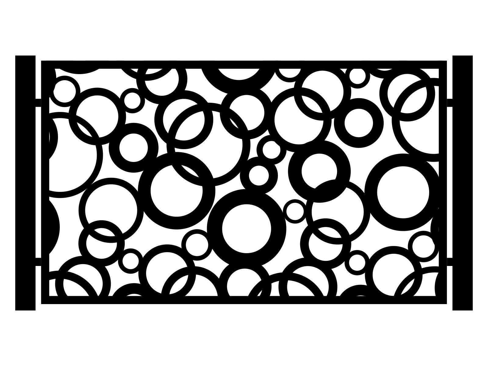 por000-geo24-120-cza Przęsło ogrodzeniowe Felicia 200×120 cm - imagine 1