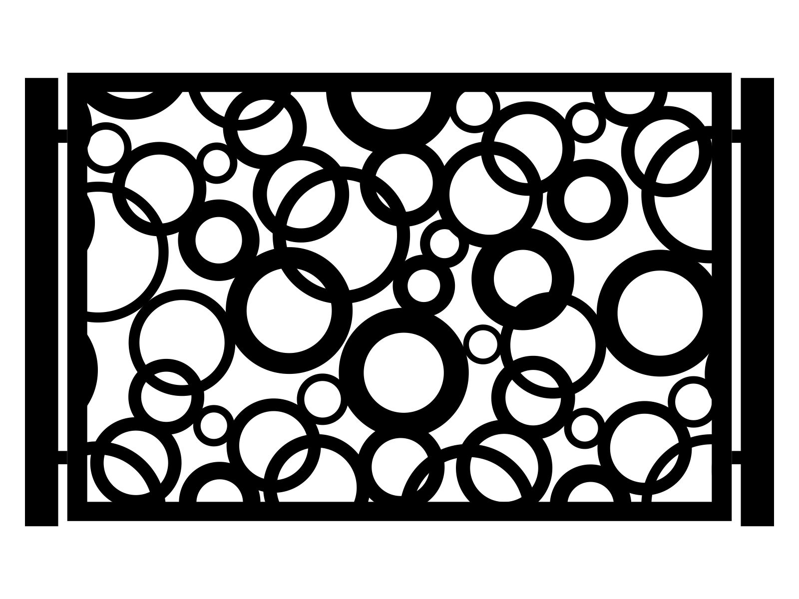 por000-geo24-135-cza Przęsło ogrodzeniowe Felicia 200×135 cm - imagine 1