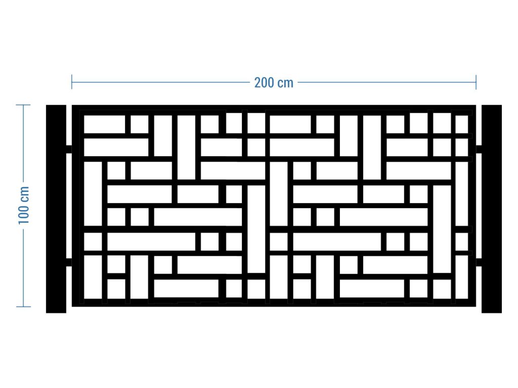 Przęsło ogrodzeniowe Claudia 200×100 cm - imagine 2