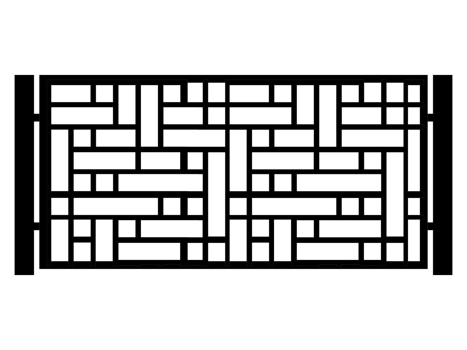 por000-geo30-100-cza Przęsło ogrodzeniowe Claudia 200×100 cm - imagine 1