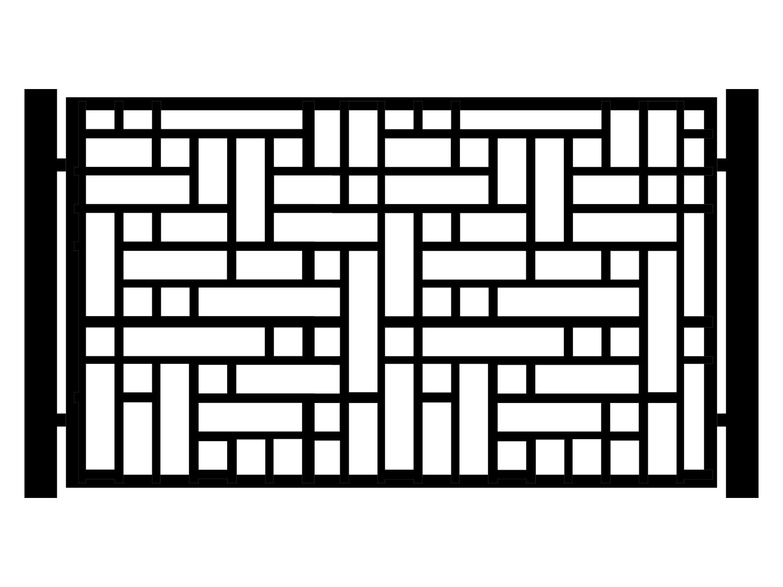 por000-geo30-120-cza Przęsło ogrodzeniowe Claudia 200×120 cm - imagine 1