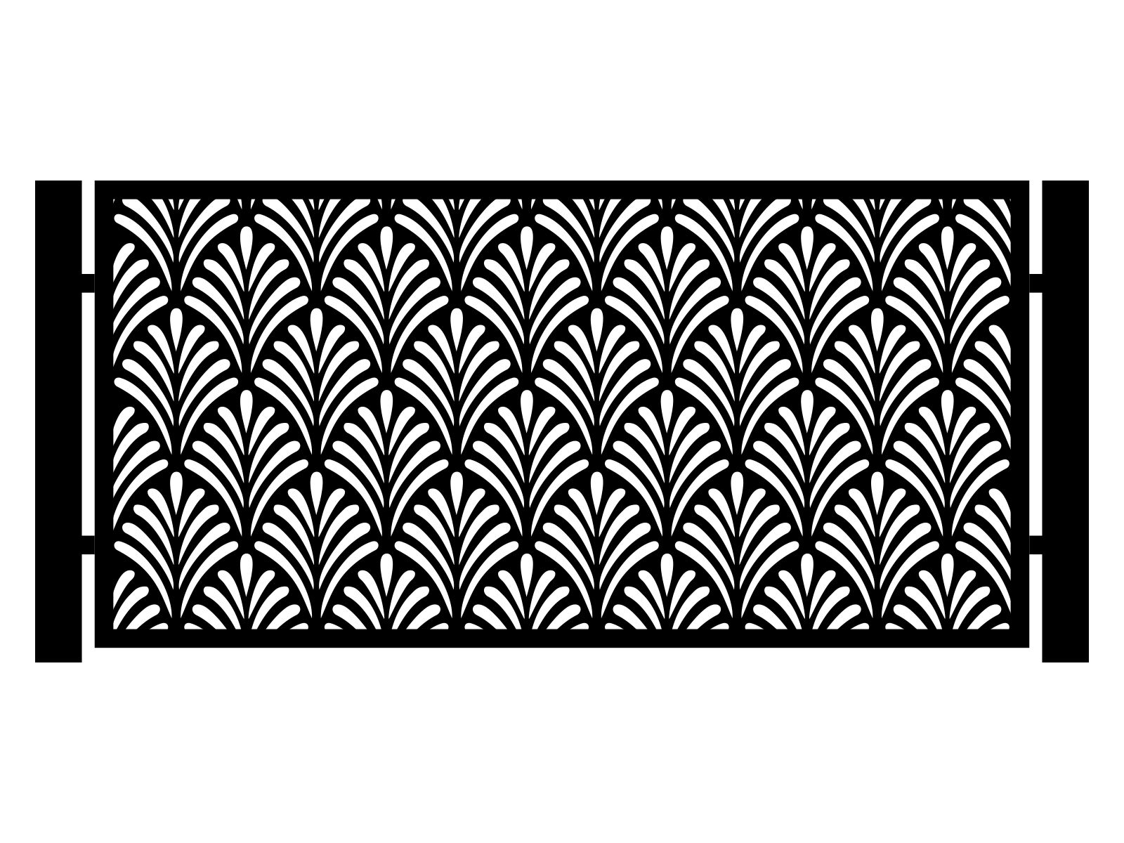 por000-klas02-100-cza Przęsło ogrodzeniowe Kenza 200×100 cm - imagine 1