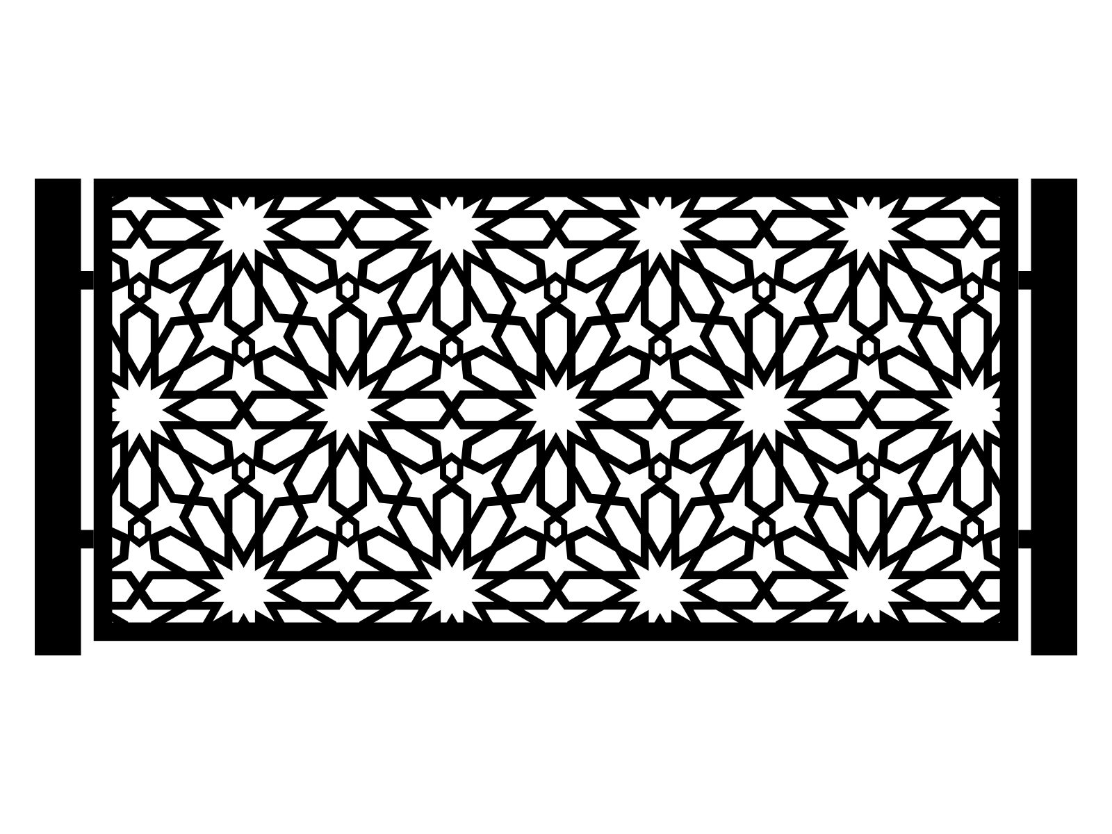 por000-kps05-100-cza Przęsło ogrodzeniowe Greta 200×100 cm - imagine 1