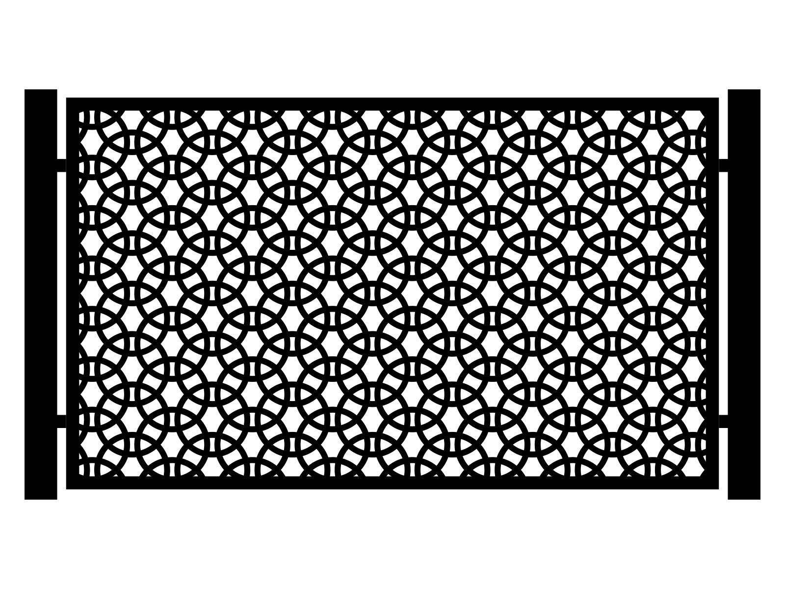 por000-kps08-120-cza Przęsło ogrodzeniowe Giulia 200×120 cm - imagine 1