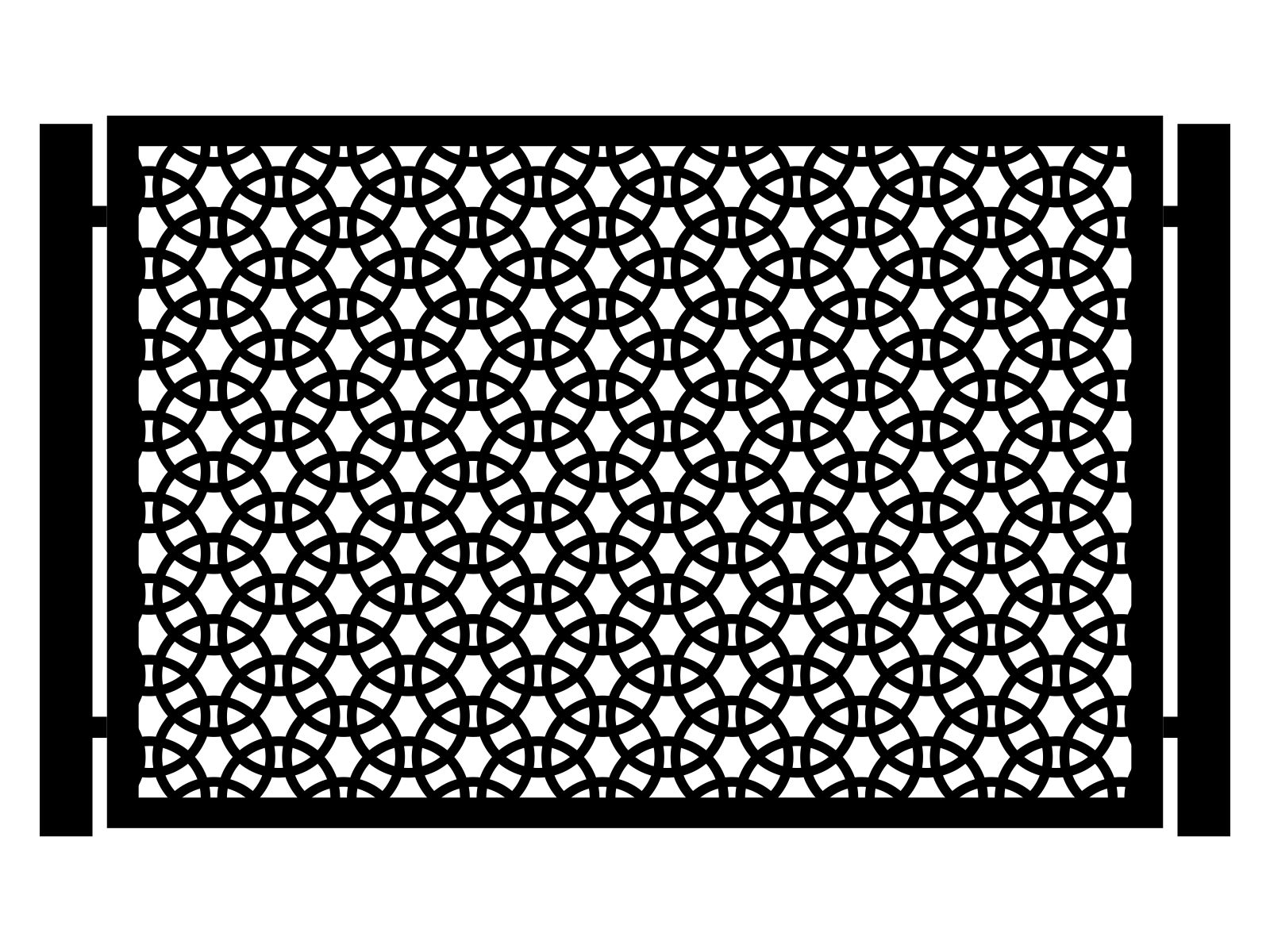 por000-kps08-135-cza Przęsło ogrodzeniowe Giulia 200×135 cm - imagine 1