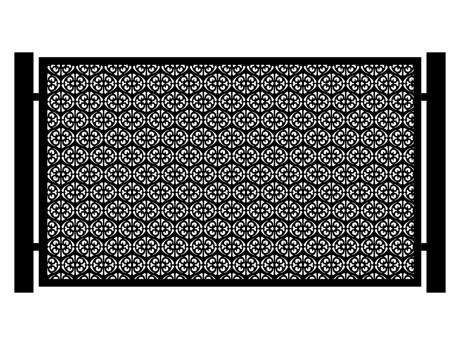 por000-kps09-120-cza Przęsło ogrodzeniowe Caterina 200×120 cm - imagine 1