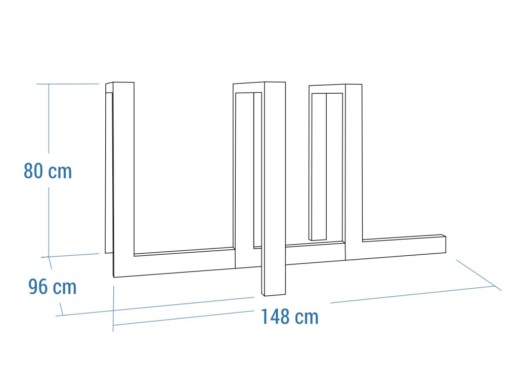 Stojak rowerowy Ratio Chrom zestaw 4 - imagine 5