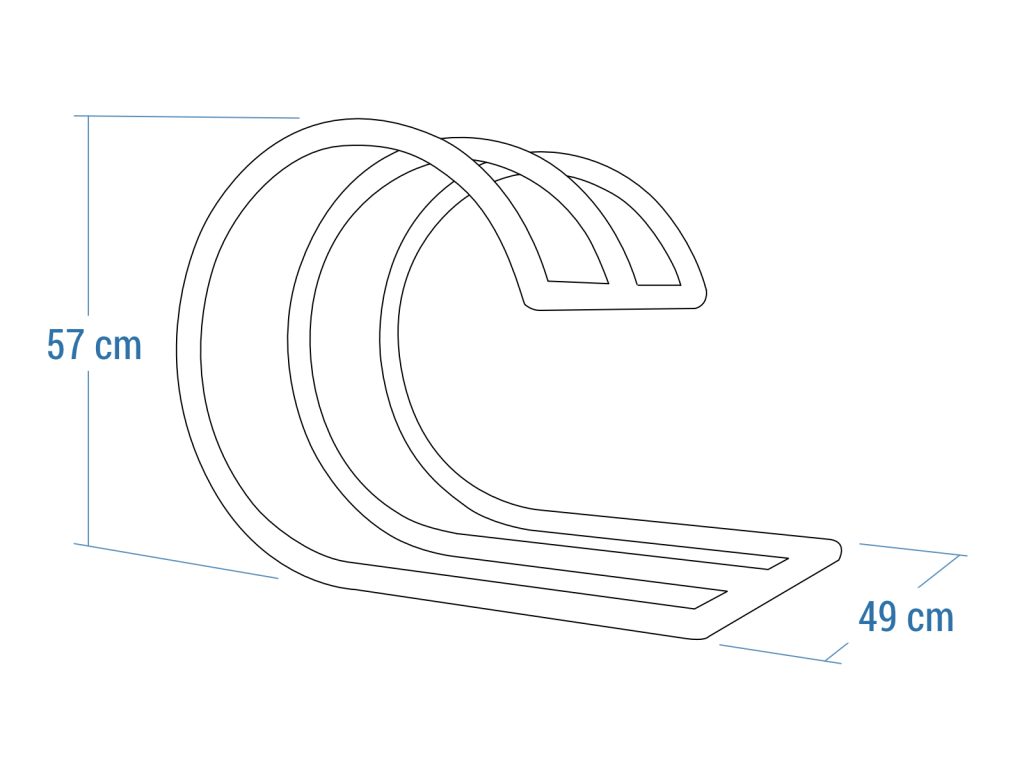 Stojak rowerowy Fala Chrom M - imagine 4