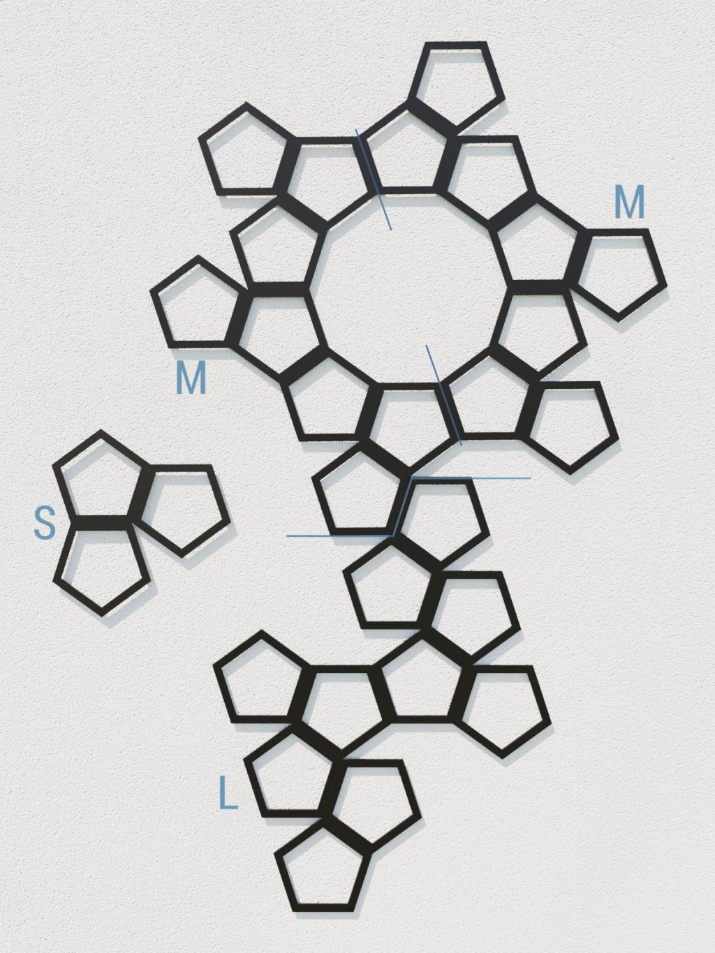 Planta de sprijin cuști Trellis Pentagon L 59x77 cm - imagine 3
