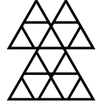 Susținător plante cataratoare Trellis Triangles M 52x60 cm