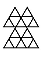 Susținător plante cataratoare Trellis Triangles M 52x60 cm