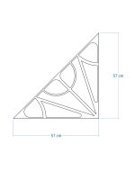 Susținător plante cataratoare Trellis Paro S 57x57 cm - imagine 5
