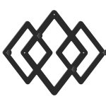 Cuier Hol Pentru Perete Geometric 40 cm