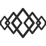 Cuier Hol Pentru Perete Geometric 80 cm