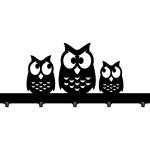 Cuier Hol Pentru Perete Bufnițe 50 cm