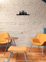 Cuier Hol Pentru Perete Bufnițe 50 cm - imagine 2