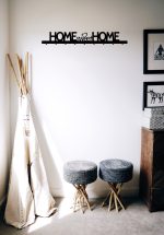 Cuier Hol Pentru Perete Home Sweet Home 90 cm - imagine 2