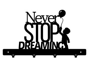 Cuier Hol Pentru Perete Never Stop Dreaming 40 cm