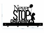 Cuier Hol Pentru Perete Never Stop Dreaming 40 cm - imagine 3
