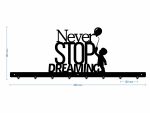 Cuier Hol Pentru Perete Never Stop Dreaming 80 cm - imagine 3