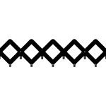 Cuier Hol Pentru Perete Grilă 80 cm