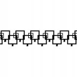 Cuier Hol Pentru Perete Pătrate 80 cm