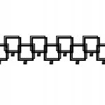 Cuier Hol Pentru Perete Pătrate 2 60 cm