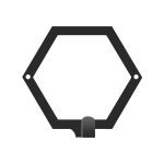 Wieszak na ubrania Heksagon 13cm