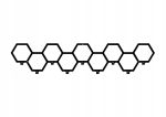 Wieszak metalowy Heksagon 80 cm