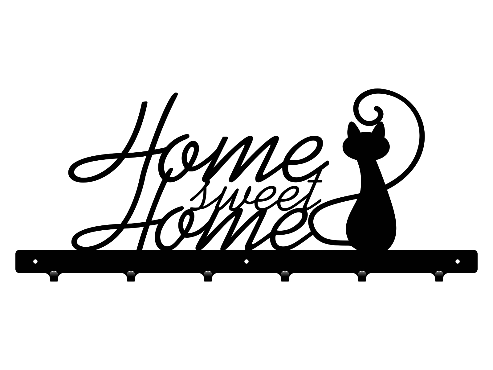 wie004-60-cza Cuier Hol Pentru Perete Home Sweet Home 60 cm - imagine 1