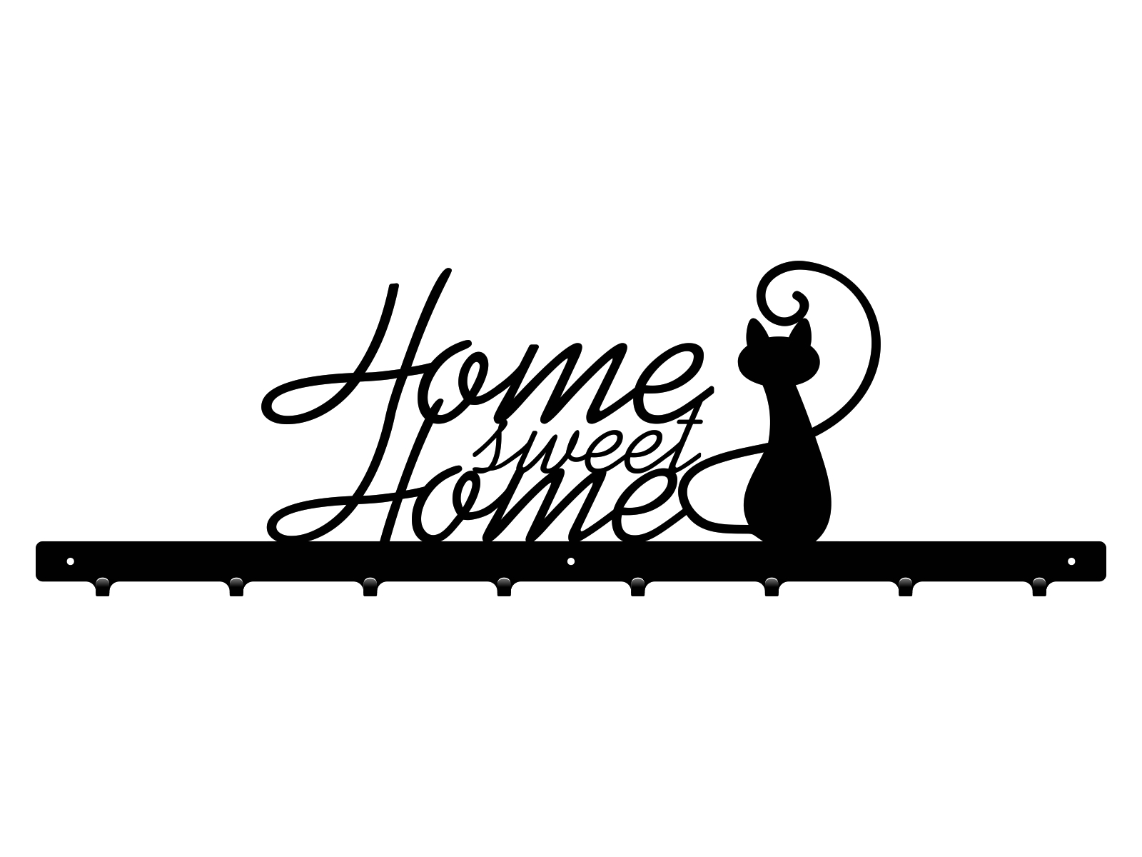 wie004-80-cza Cuier Hol Pentru Perete Home Sweet Home 80 cm - imagine 1