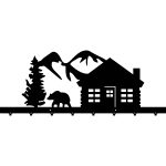 Cuier Hol Pentru Perete Munții 100 cm