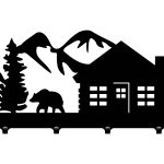 Cuier Hol Pentru Perete Munții 40 cm