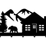 Cuier Hol Pentru Perete Munții 50 cm