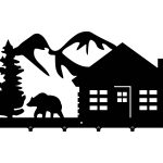 Cuier Hol Pentru Perete Munții 60 cm