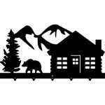 Cuier Hol Pentru Perete Munții 70 cm