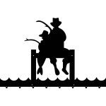 Cuier Hol Pentru Perete Pescar 100 cm