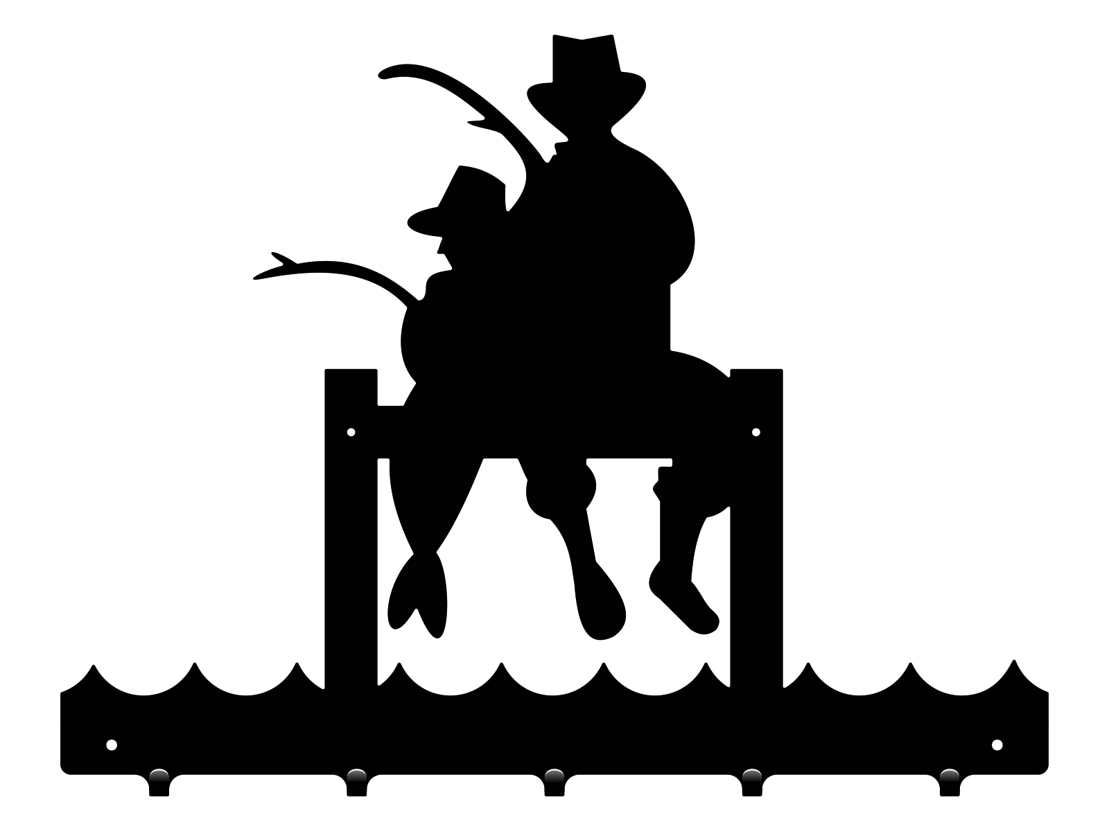 wie026-50-cza Cuier Hol Pentru Perete Pescar 50 cm - imagine 1