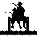 Cuier Hol Pentru Perete Pescar 60 cm