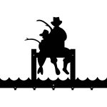 Cuier Hol Pentru Perete Pescar 70 cm