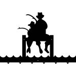 Cuier Hol Pentru Perete Pescar 80 cm