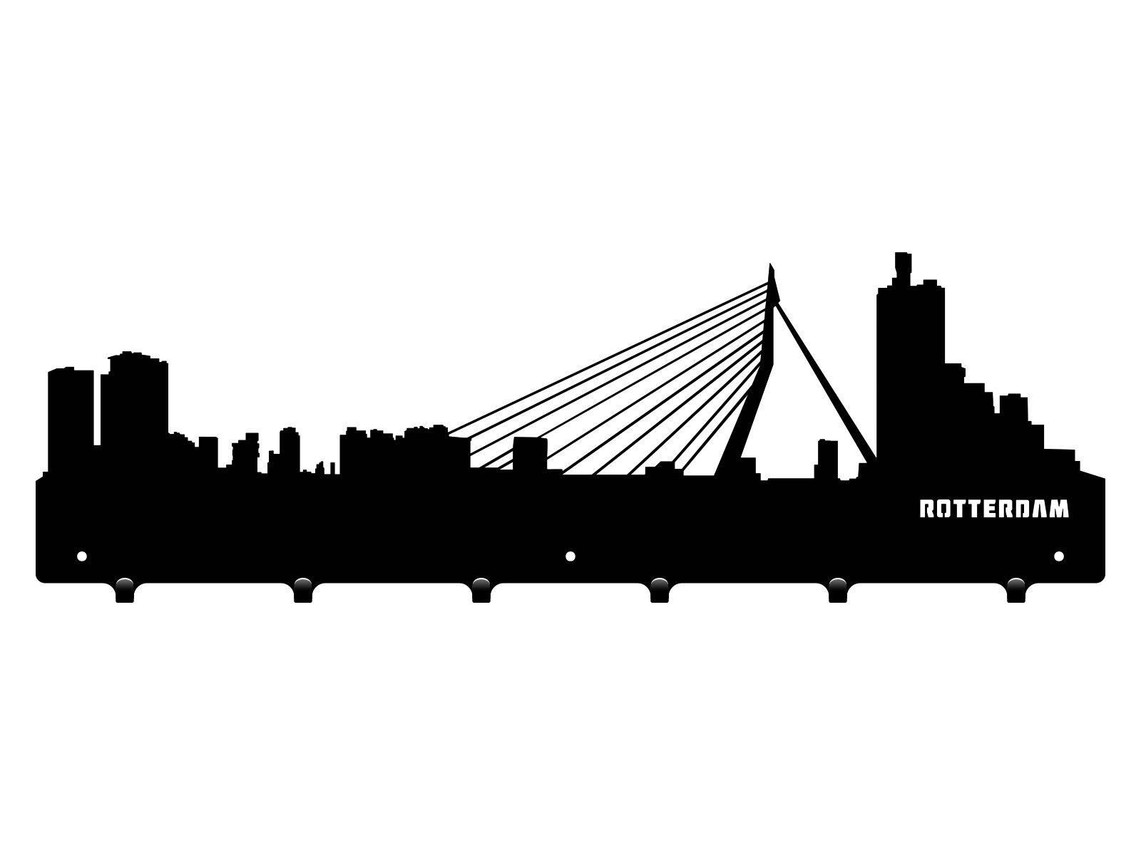 wie093-70-cza Cuier Hol Pentru Perete Rotterdam 70 cm - imagine 1