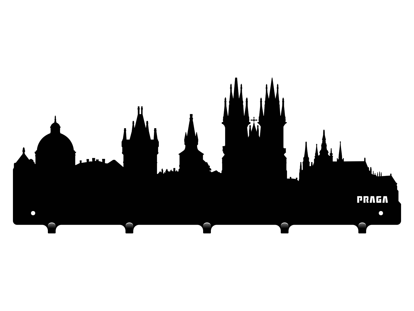 wie101-50-cza Cuier Hol Pentru Perete Praga 50 cm - imagine 1