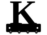 Wieszak metalowy na klucze LITERKA K 10cm