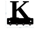 Wieszak metalowy na klucze LITERKA K 10cm - imagine 2