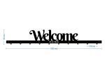 Cuier Hol Pentru Perete Welcome Home 100 cm - imagine 3